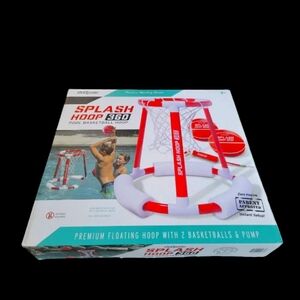 Floating hoop with 2 basketballs and pump New